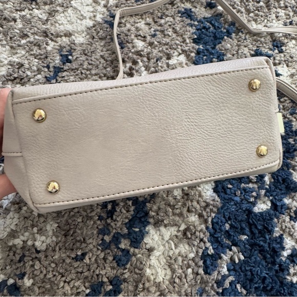 JERIKA Vieta SOLID LOCK CENTER SMALL TOTE BAG WITH STRAP New grey - Picture 4 of 7